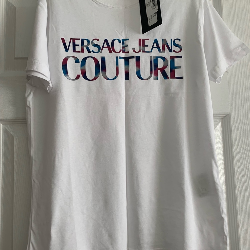 Versace Jeans Collection Multicolor Logo T-Shirt, New, Size XS fits size Small